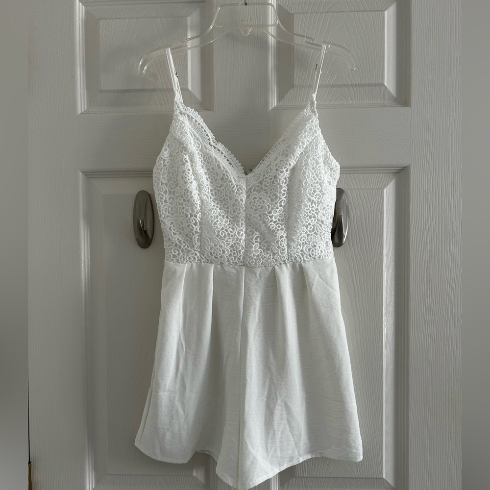 White lace romper